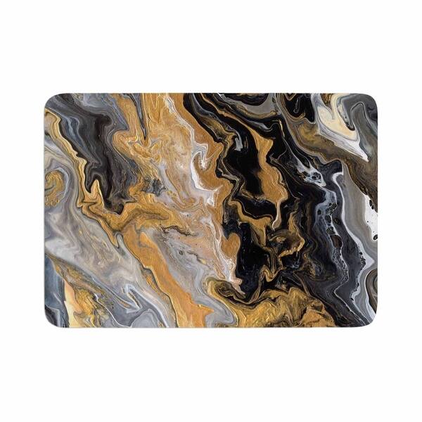 Shop Catherine Holcombe Gold Vein Marble Memory Foam Bath Mat