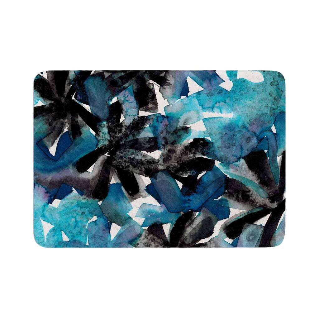 Ebi Emporium "Snowy Stars 1, Turquoise" Memory Foam Bath Mat