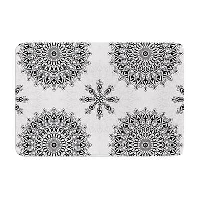 Julia Grifol "Black Mandala" Memory Foam Bath Mat