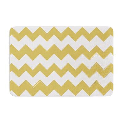 KESS Original "Candy Cane Gold" Memory Foam Bath Mat