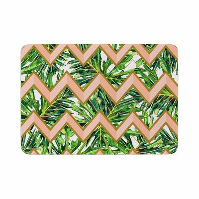 mmartabc "Pattern Leaf And Geometric" Memory Foam Bath Mat