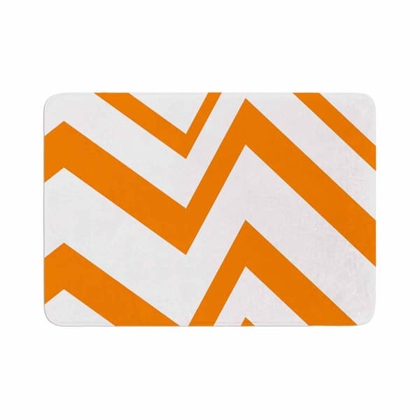 Shop Nl Designs Zigzag Orange Memory Foam Bath Mat Free