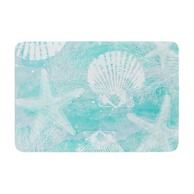 Sylvia Cook "Seaside" Memory Foam Bath Mat