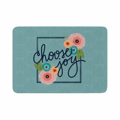 Noonday Design "Choose Joy (floral)" Memory Foam Bath Mat