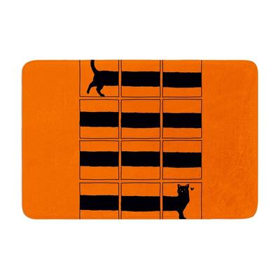 Tobe Fonseca "The Long Cat" Memory Foam Bath Mat