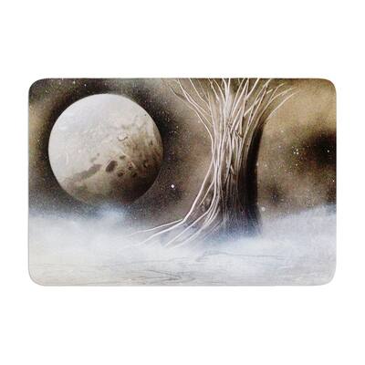 Infinite Spray Art "Black White Tree" Memory Foam Bath Mat