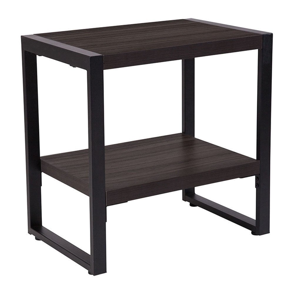 Flash Furniture Greenwich Collection Glass End Table with Matte Gold Frame