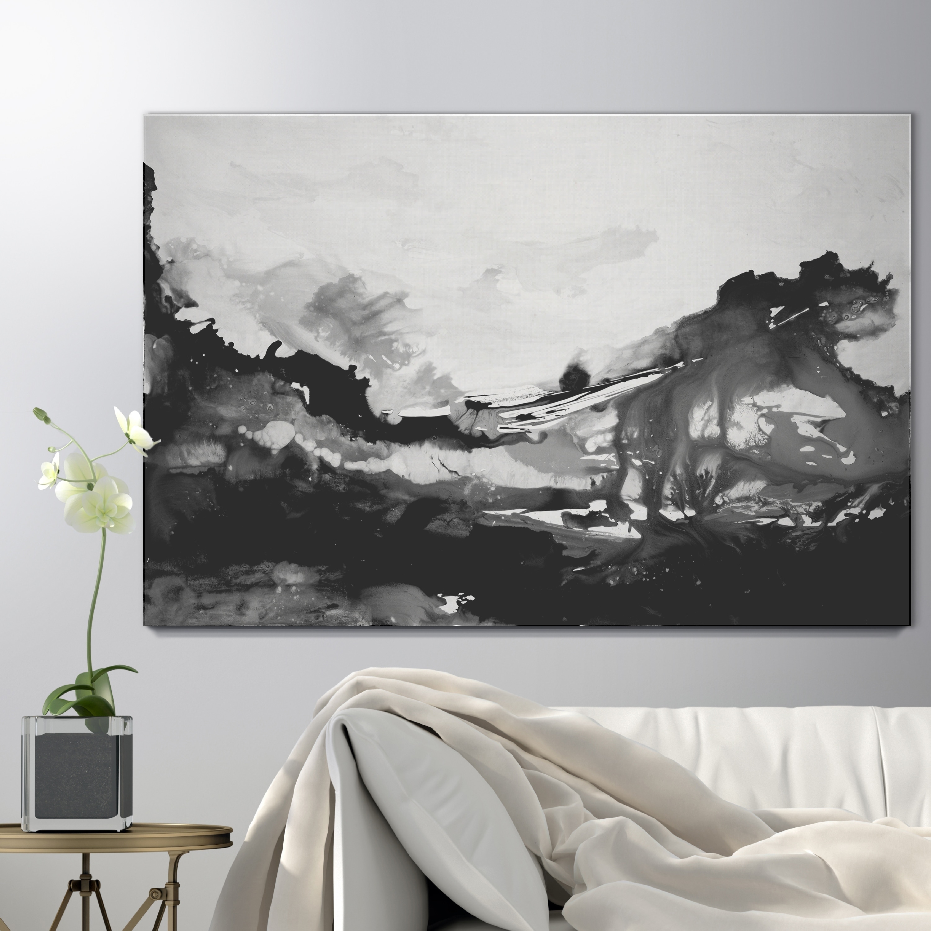 BW Abstract -Gallery Wrapped Canvas