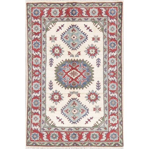 Kazak Oriental Hand Knotted Wool Pakistani Area Rug - 5'0" x 3'4"