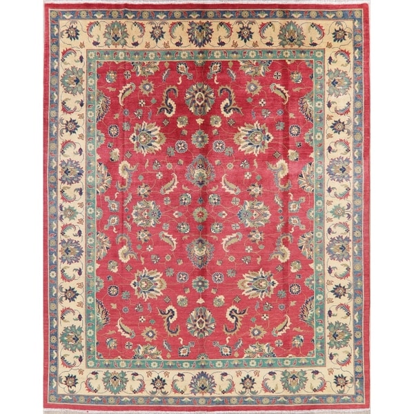 Kazak Oriental Hand Knotted Wool Pakistani Area Rug - 10'8" x 7'8"