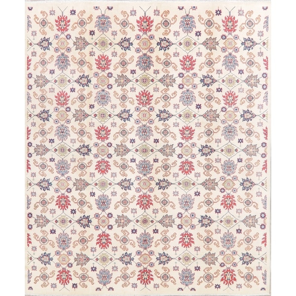 Kazak Oriental Hand Knotted Wool Pakistani Area Rug - 9'10" x 8'3"