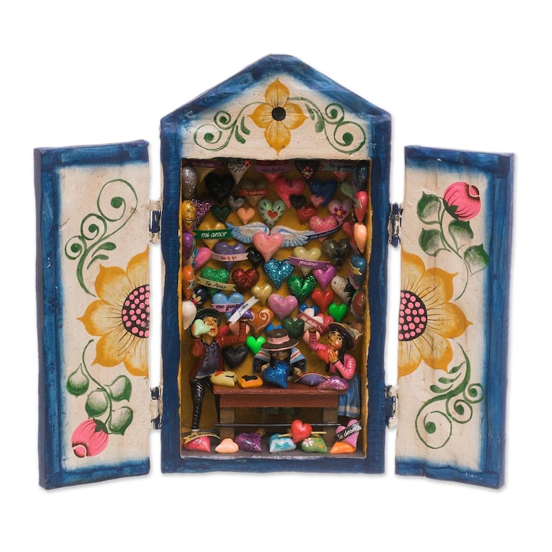 Handmade Heart Shop Wood Retablo (Peru)