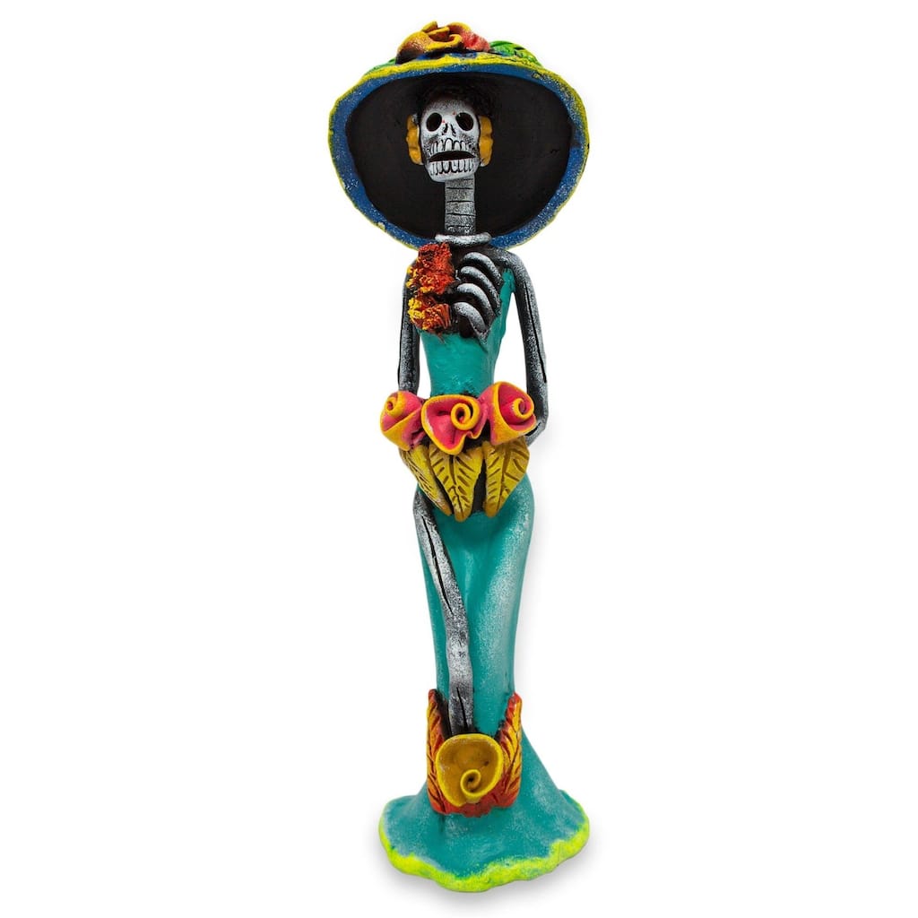 Handmade Catrina The Beautiful Ceramic Sculpture (Mexico)
