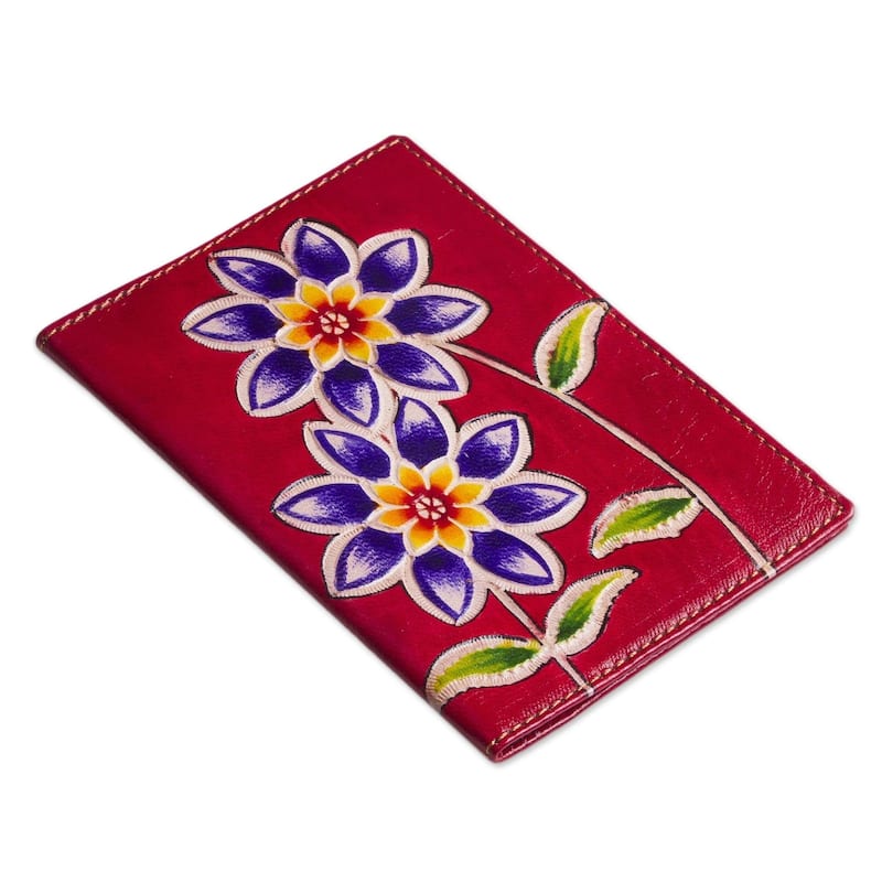 Handmade Lovely Traveler Leather Passport Cover (Peru)