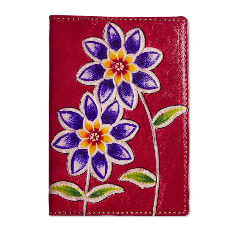 Handmade Lovely Traveler Leather Passport Cover (Peru)
