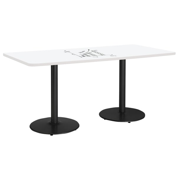 KFI Whiteboard Conference Table, Round Base