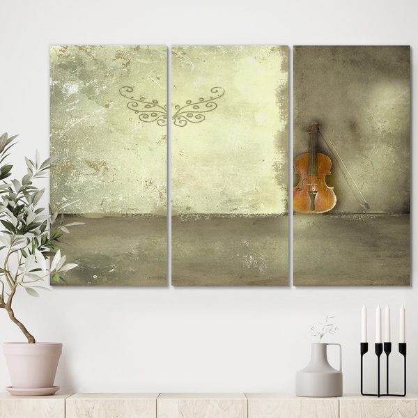 Designart 'Resting Notes' Cottage Gallery-wrapped Canvas - 36x28 - 3 Panels