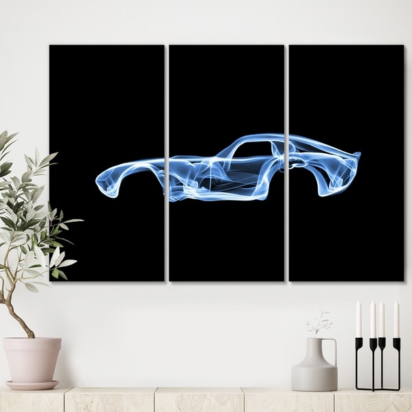 Designart 'Shelby Daytona' Modern Gallery-wrapped Canvas - 36x28 - 3 Panels