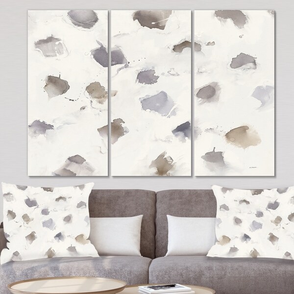 Designart 'Brown Nougat' Geometric Canvas Wall Art