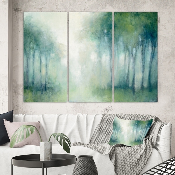 Designart 'Walk in the Forest' Traditional Landscape Canvas Wall Art