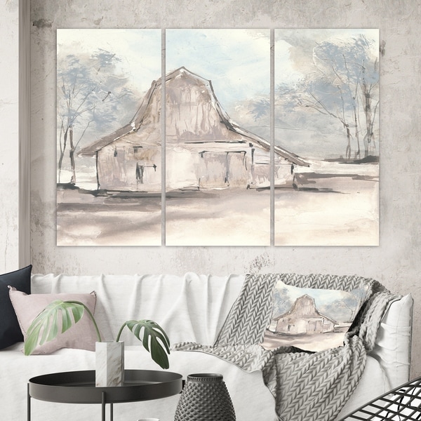 Designart 'Farmhouse Barn Grey VI' Modern Farmhouse Canvas Artwork