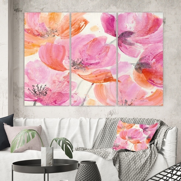 Designart 'Shabby Flower III' Shabby Chic Canvas Wall Art