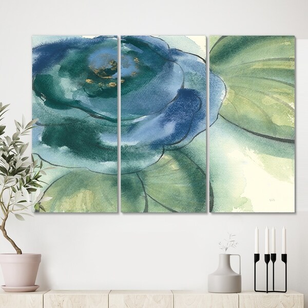 Shop Designart Blue Floral Poppies Ii Cottage Canvas Wall Art