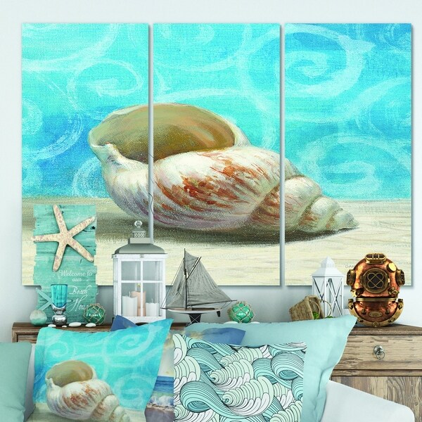 Designart 'Composition from the Sea IV' Nautical & Coastal Canvas Art