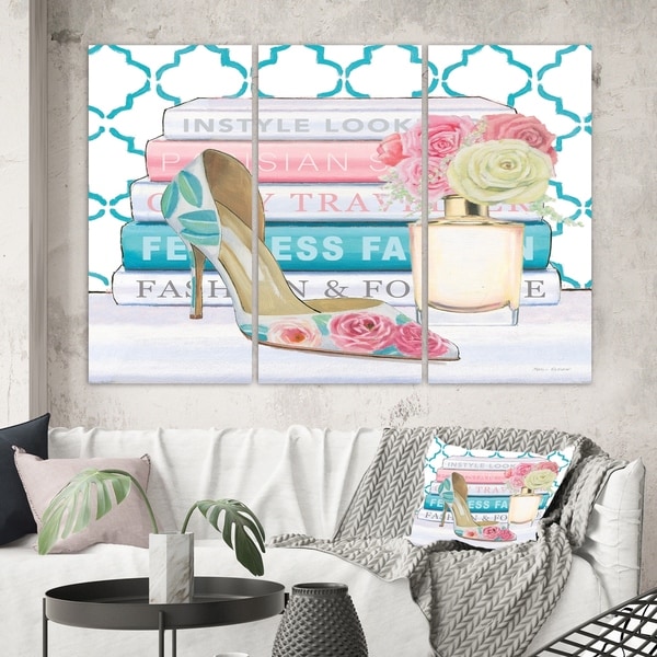 Designart 'Pink Fashion high heels II' Posh & Luxe Canvas Art