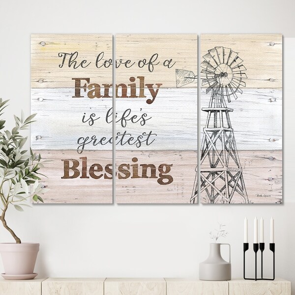 Designart 'Farmhouse Moment windmills' Farmhouse Canvas Art