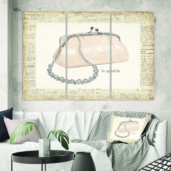 Designart 'Glamorous Sparkle Purse I' Fashion Canvas Wall Art