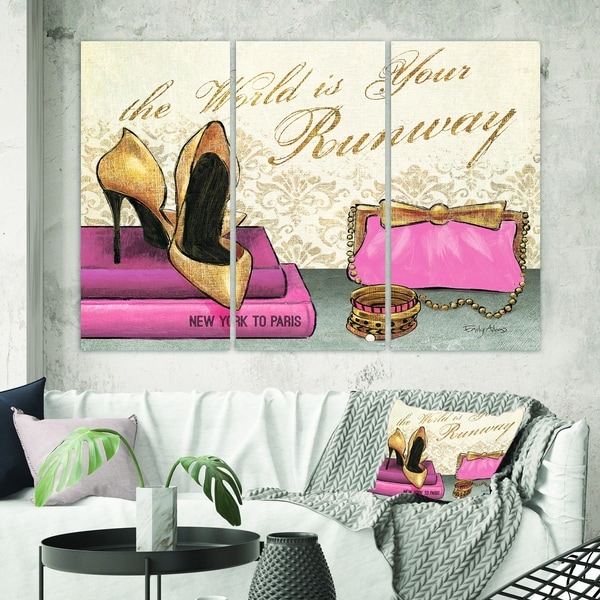 Designart 'Gold Fabulous Life Style I' Fashion Canvas Art
