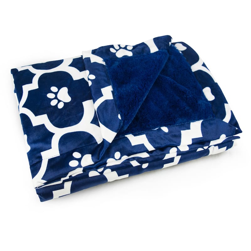 DII Embossed Bone Print Pet Blanket