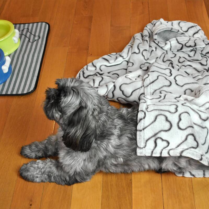 DII Embossed Bone Print Pet Blanket