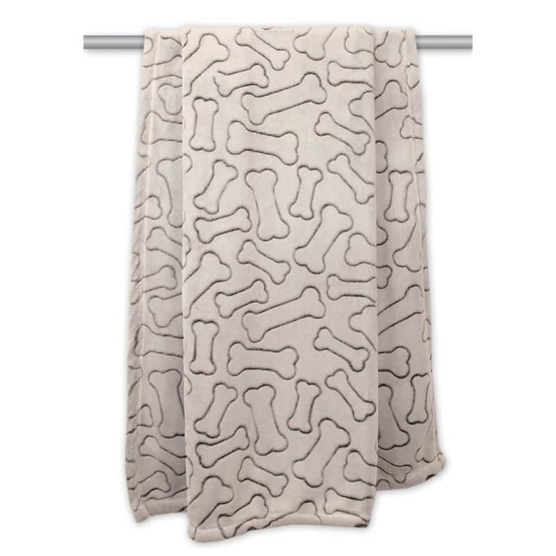 DII Embossed Bone Print Pet Blanket - Bone Taupe - 36x54" - Small