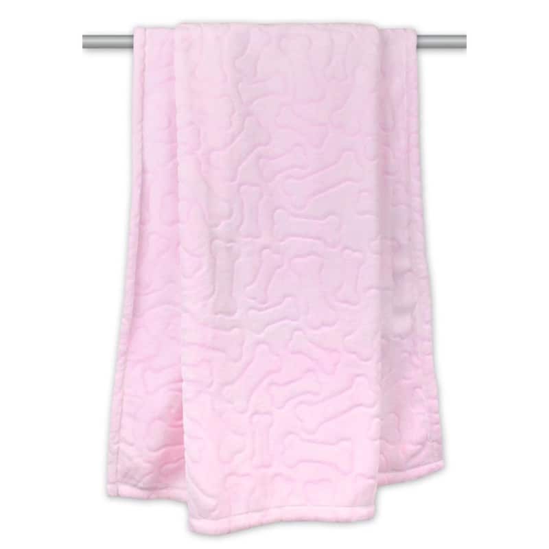 DII Embossed Bone Print Pet Blanket - Bone Pink - 36x54" - Small