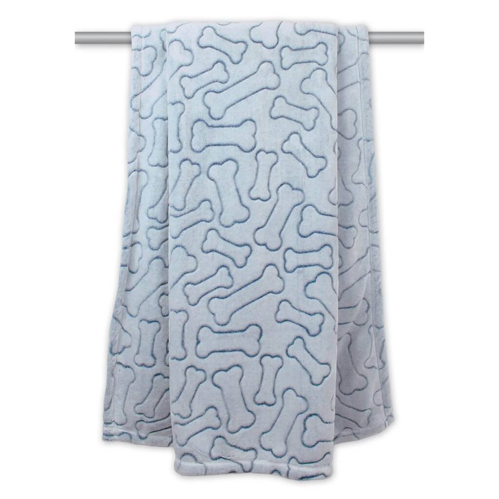 DII Embossed Bone Print Pet Blanket