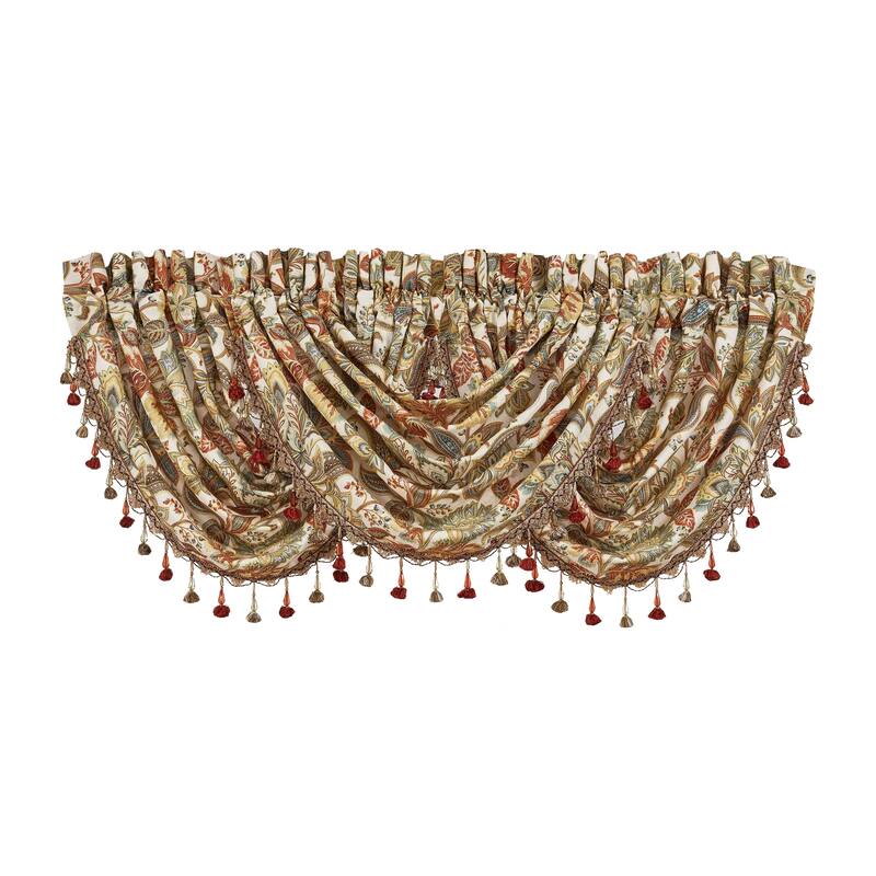 Five Queens Court August Window Waterfall Valance - Multi