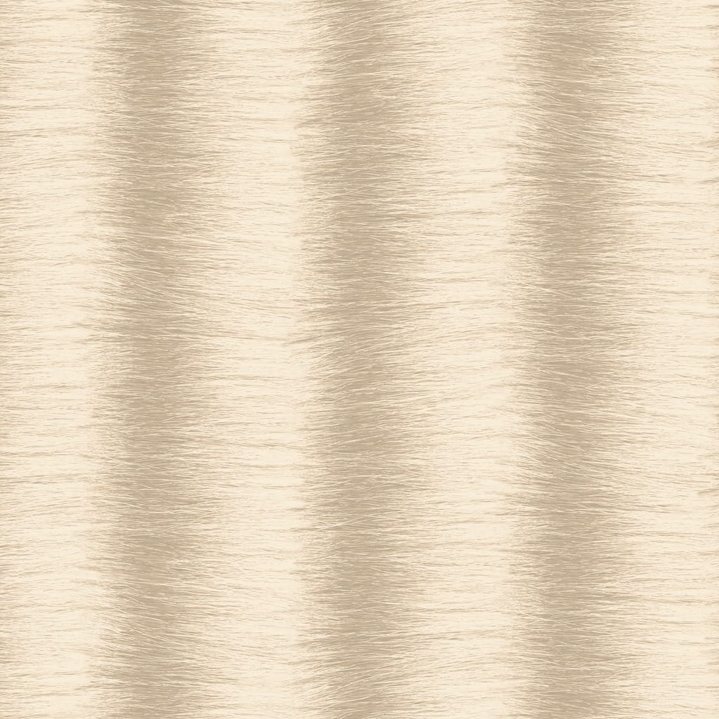 Zebra Stripe Zebra Stripe Wallpaper Faux Fur Texture in Beige Khaki Almond