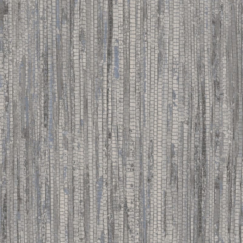 Rough Grass Rough Grass Wallpaper Grasscloth in Blue Grey Suede Grey - Blue