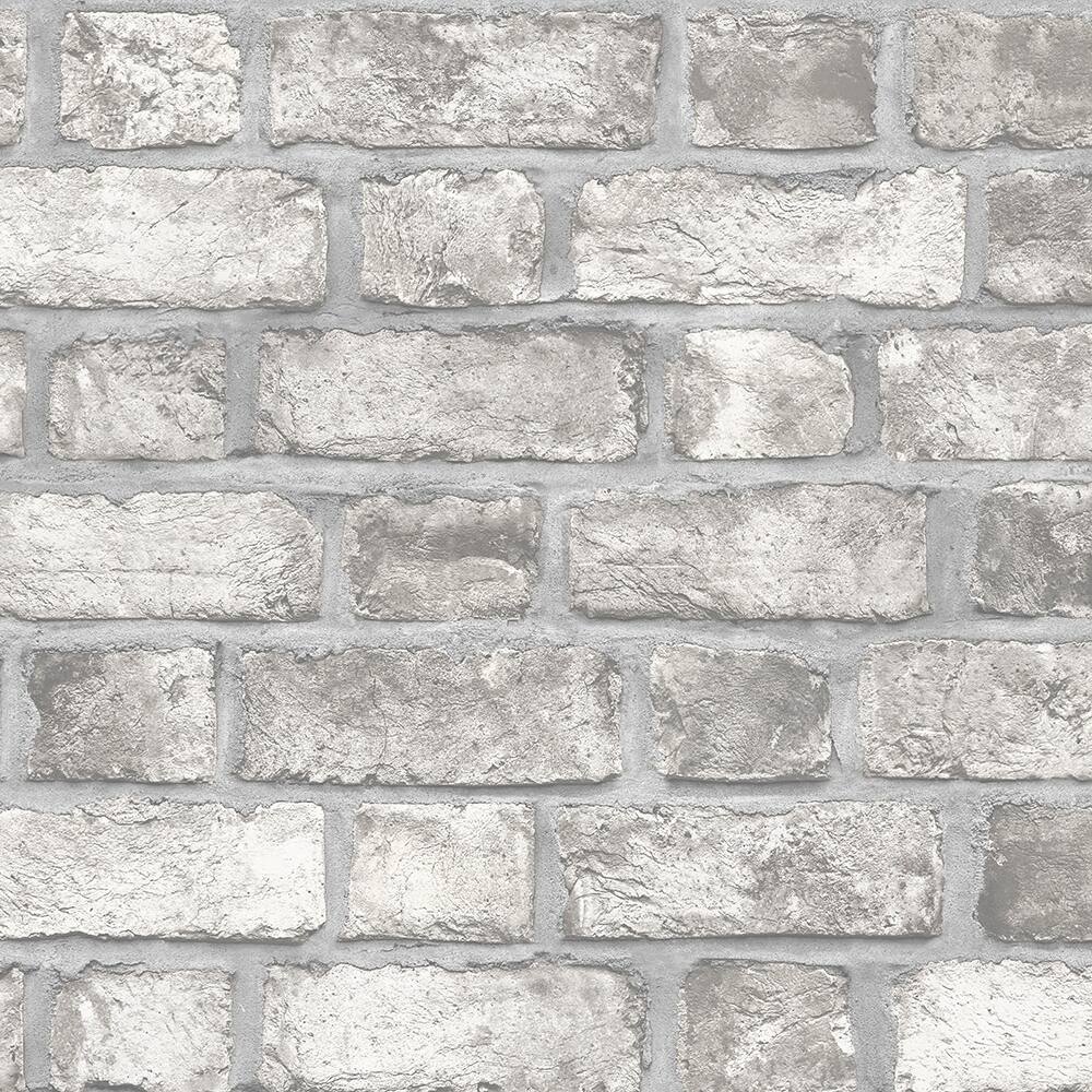 Farmhouse Brick Farmhouse Brick Wallpaper Brick in Grey Dove Charcoal Black