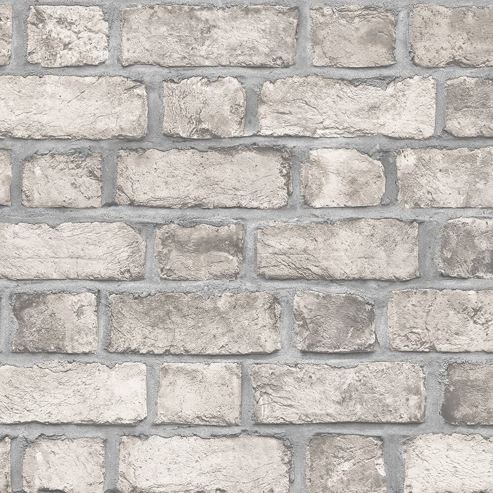 Farmhouse Brick Farmhouse Brick Wallpaper Brick in Taupe Black Dove Clay