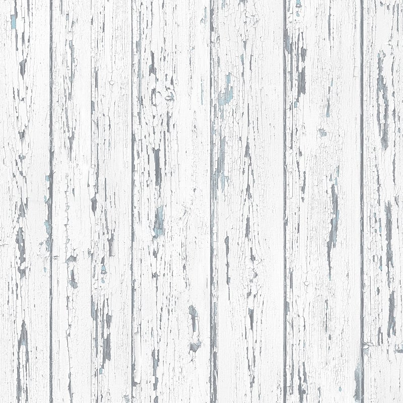 Shiplap Shiplap Wallpaper Wood in White Blue Turquoise Cotton Grey