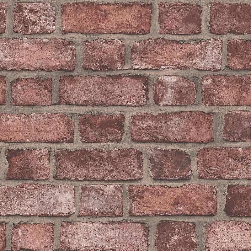 Farmhouse Brick Farmhouse Brick Wallpaper Brick in Red Cajun Red Rust