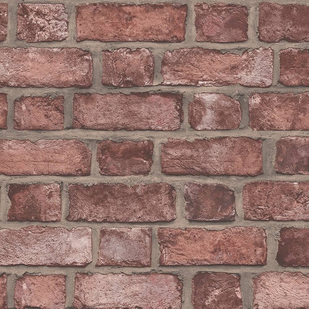 Farmhouse Brick Farmhouse Brick Wallpaper Brick in Red Cajun Red Rust