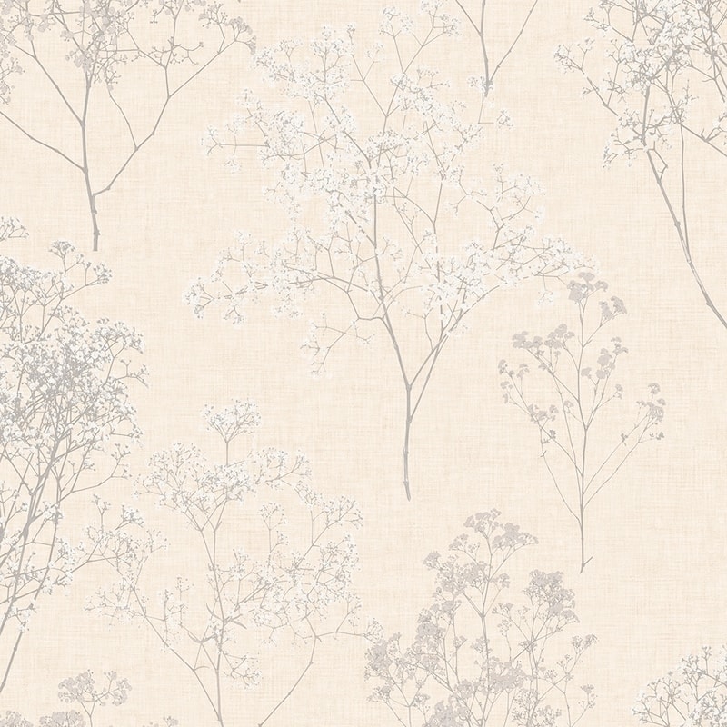 Queen Anne's Lace Queen Anne's Lace Wallpaper Floral in Grey Beige