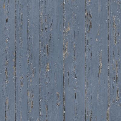 Shiplap Shiplap Wallpaper Wood in Dark Blue Blue Lapis Lazuli Indigo Indigo Blue