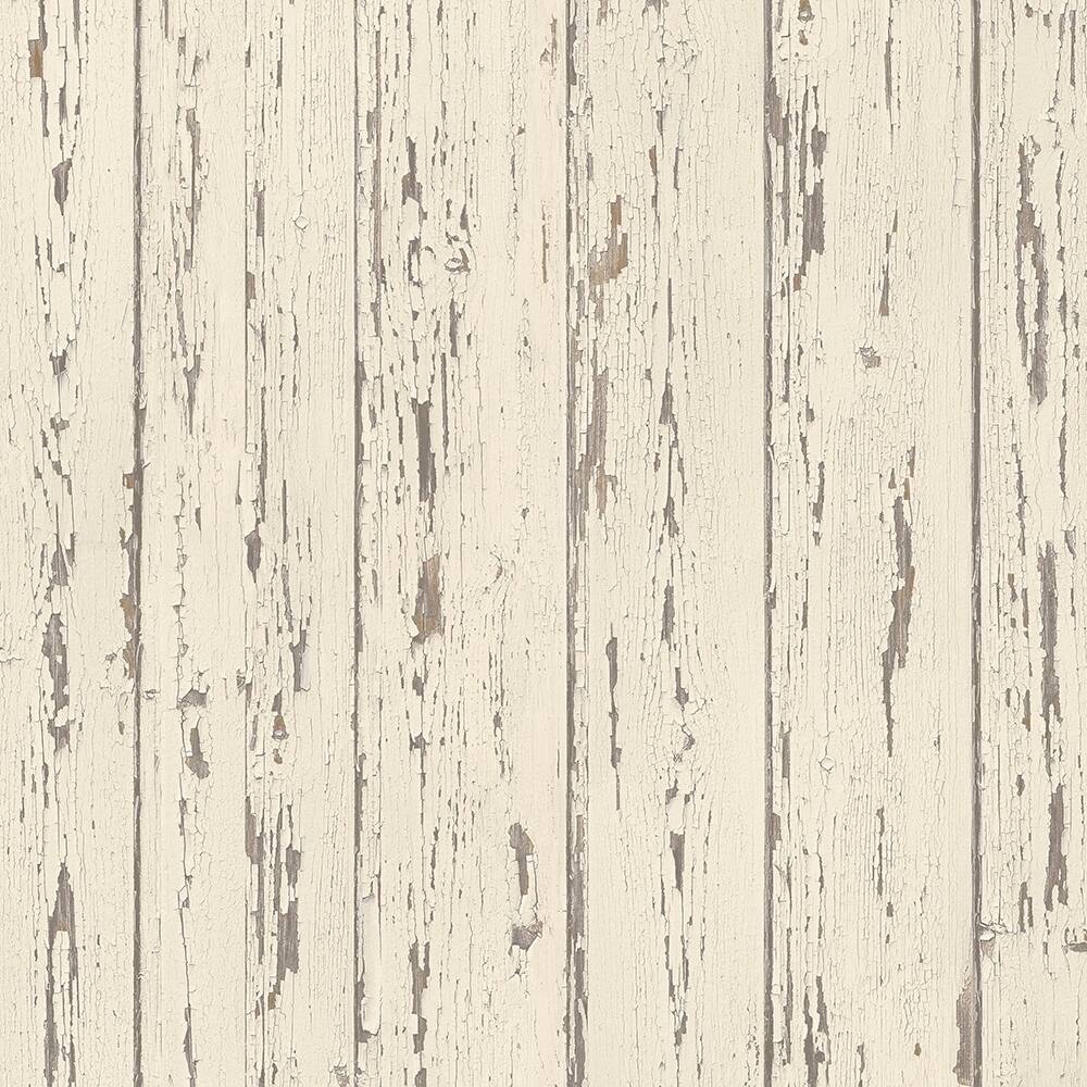 Shiplap Shiplap Wallpaper Wood in Cream French Vanilla Brown