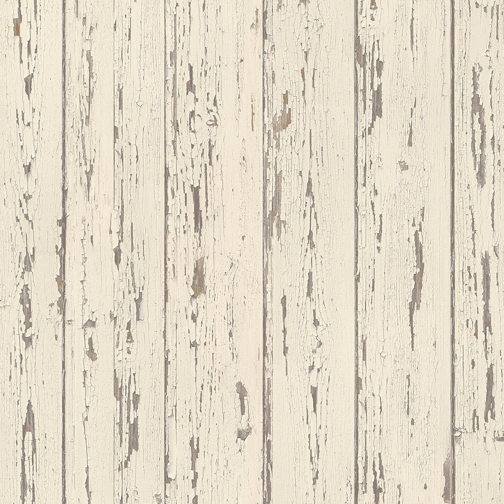 Shiplap Shiplap Wallpaper Wood in Cream French Vanilla Brown