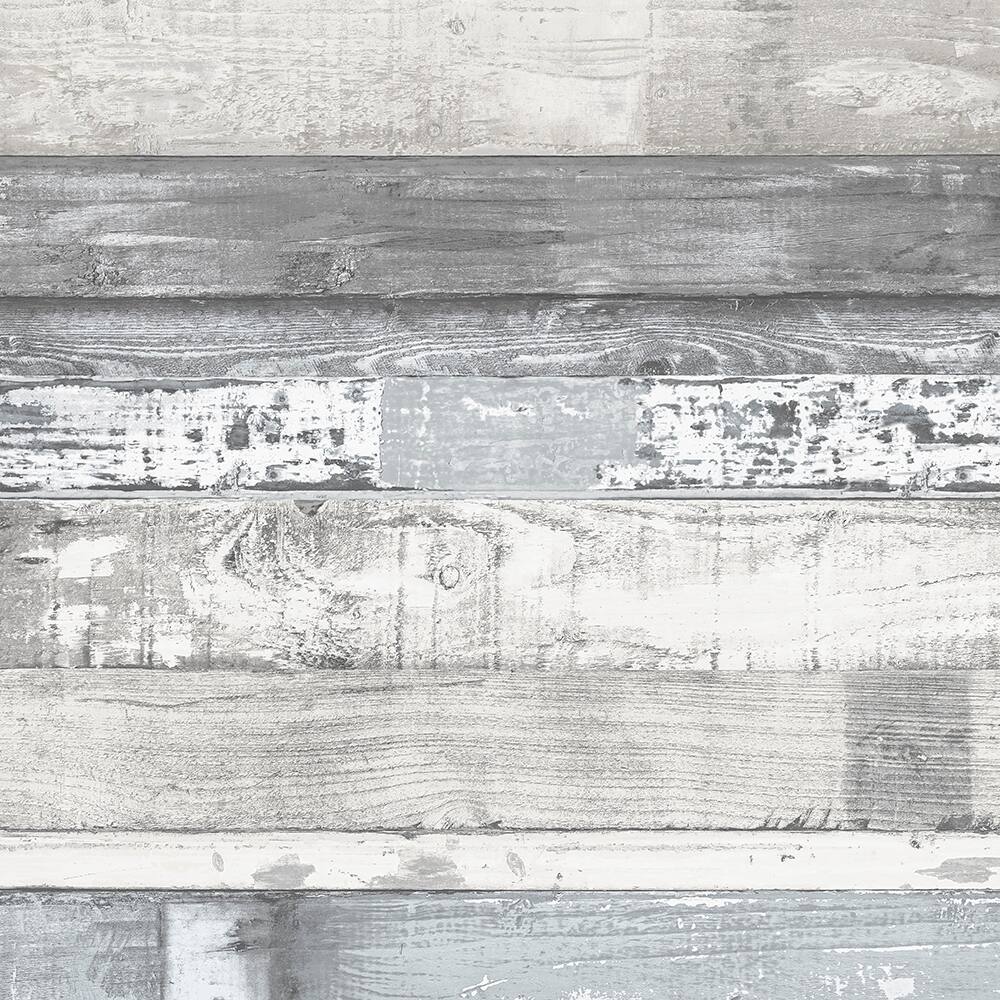 Beachwood Beachwood Wallpaper Wood in White Blue Grey Dove